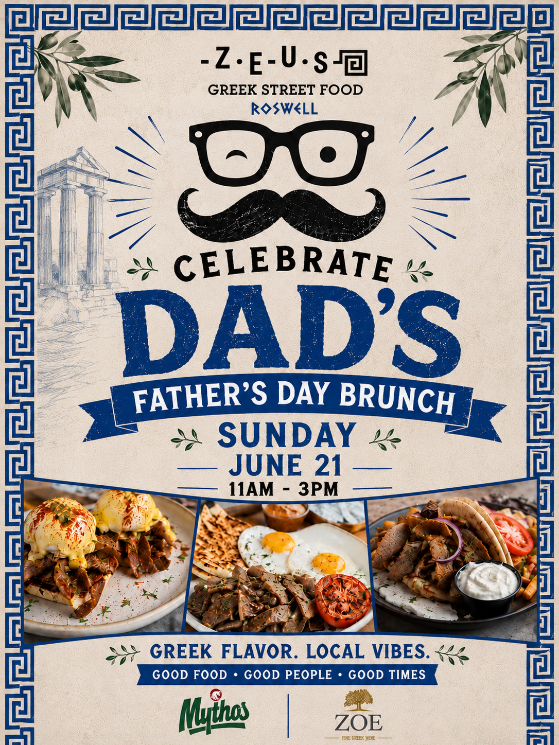Father's Day Brunch at Zeus - Sunday, June 21st